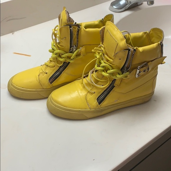 Giuseppe ZANOTTI London Leather Chain-Strap Hitop